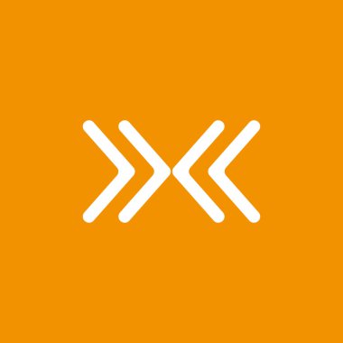 Vektör ekstrem spor kurumsal kimlik logosu tasarımı. Basit ve temiz x harfi.