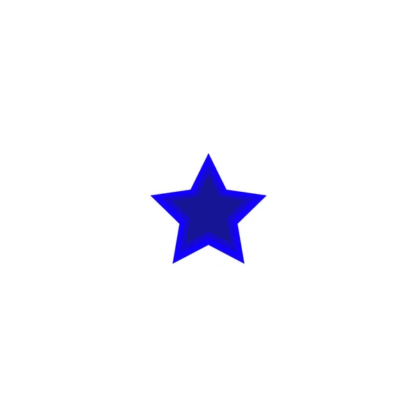 Modrá Hvězda Ikona Bílém Pozadí Eps10 — Stockový vektor