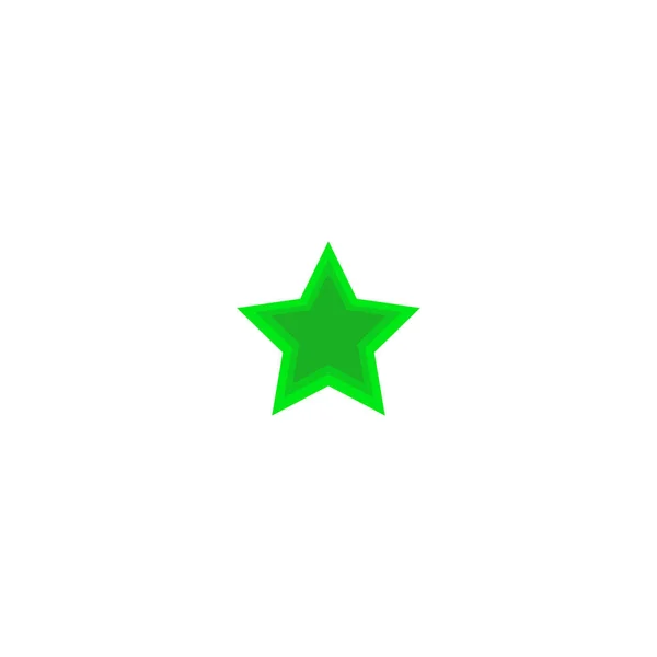Green Star Icon White Background Eps — Stock Vector