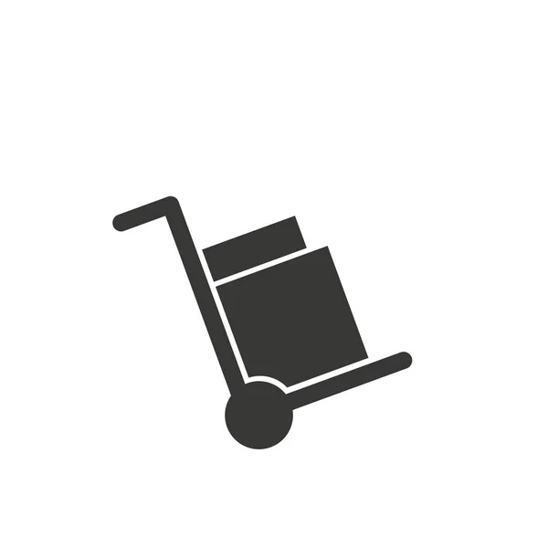 Handcart Aislado Icono Lineal Plano Mínimo Para Aplicación Información Gráfica — Vector de stock