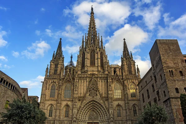 Cathédrale Sainte-Croix et Sainte-Eulalia à Barcelone Catal — Photo