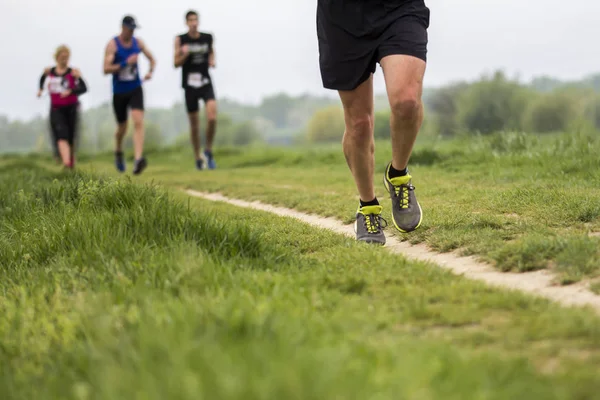 Maratoni futás a külső úton — Stock Fotó