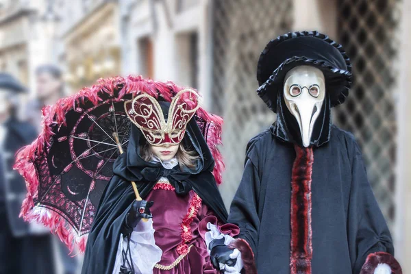 Karnevalsmasken in Venedig Italien — Stockfoto