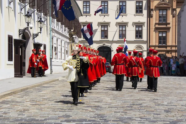 Shift of the Guards Ceremony in Zagreb — Stock Photo, Image