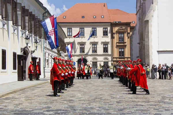 Shift of the Guards Ceremony in Zagreb — Stock Photo, Image