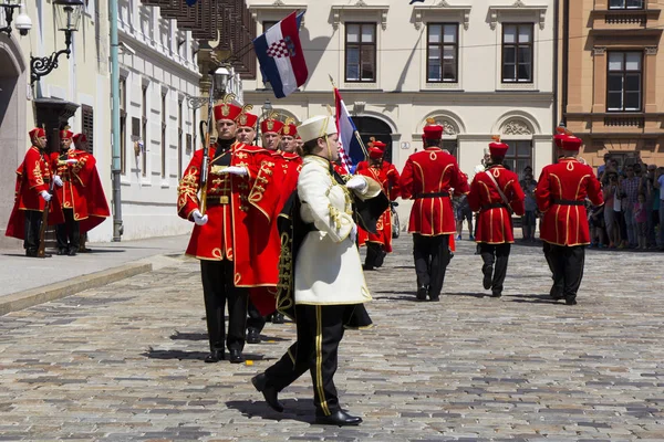 Cambio de Ceremonia de Guardias en Zagreb —  Fotos de Stock