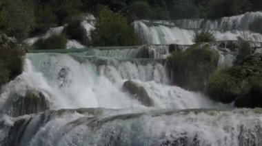  Milli Parkı şelaleler Krka Dalmaçya Hırvatistan Avrupa'da