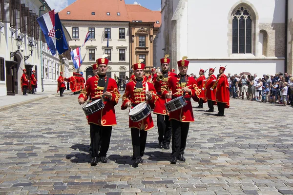 Cambio de Ceremonia de Guardias en Zagreb — Foto de Stock