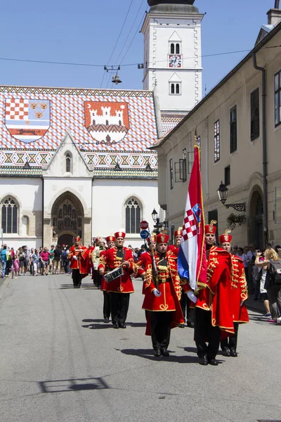 Cambio de Ceremonia de Guardias en Zagreb —  Fotos de Stock