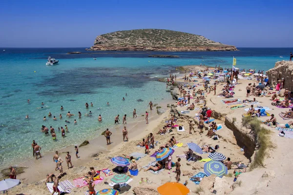 Plaża Cala Conta na Ibizie — Zdjęcie stockowe