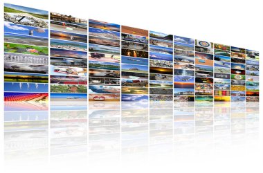 Büyük multimedya video ve resim duvar Tv ekranının