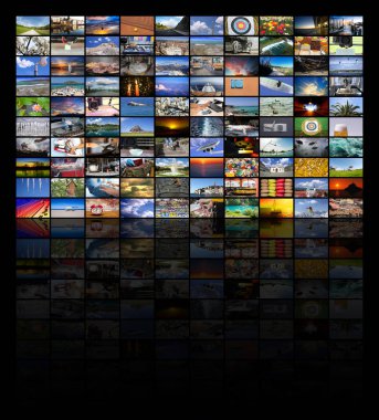 Büyük multimedya video ve resim duvar Tv ekranının