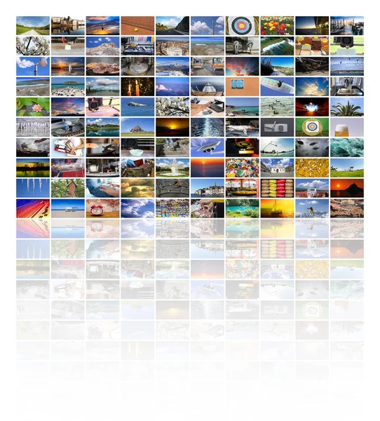 Große Multimedia-Videowand und Bildwand des Fernsehbildschirms — Stockfoto