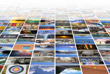Büyük multimedya video ve resim duvar Tv ekranının