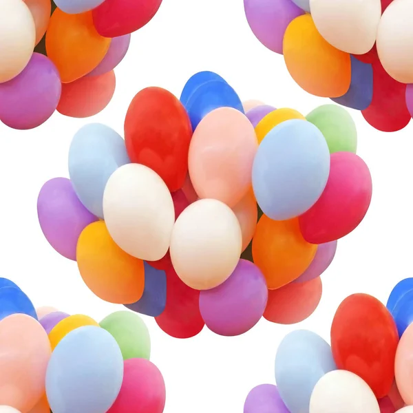 Lots of colorful balloons as seamless background — Stock Photo, Image