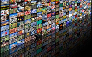 Büyük multimedya video ve resim duvar Tv ekranının