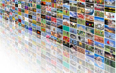 Büyük multimedya video ve resim duvar Tv ekranının