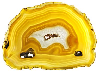 Akik kristal beyaz arka plan üzerinde izole kesiti