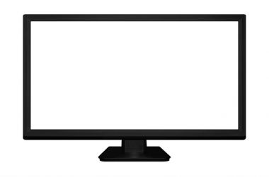 LED veya Lcd tv ekran beyaz arka plan üzerinde izole
