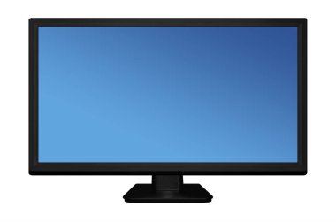 LED veya Lcd tv ekran beyaz arka plan üzerinde izole