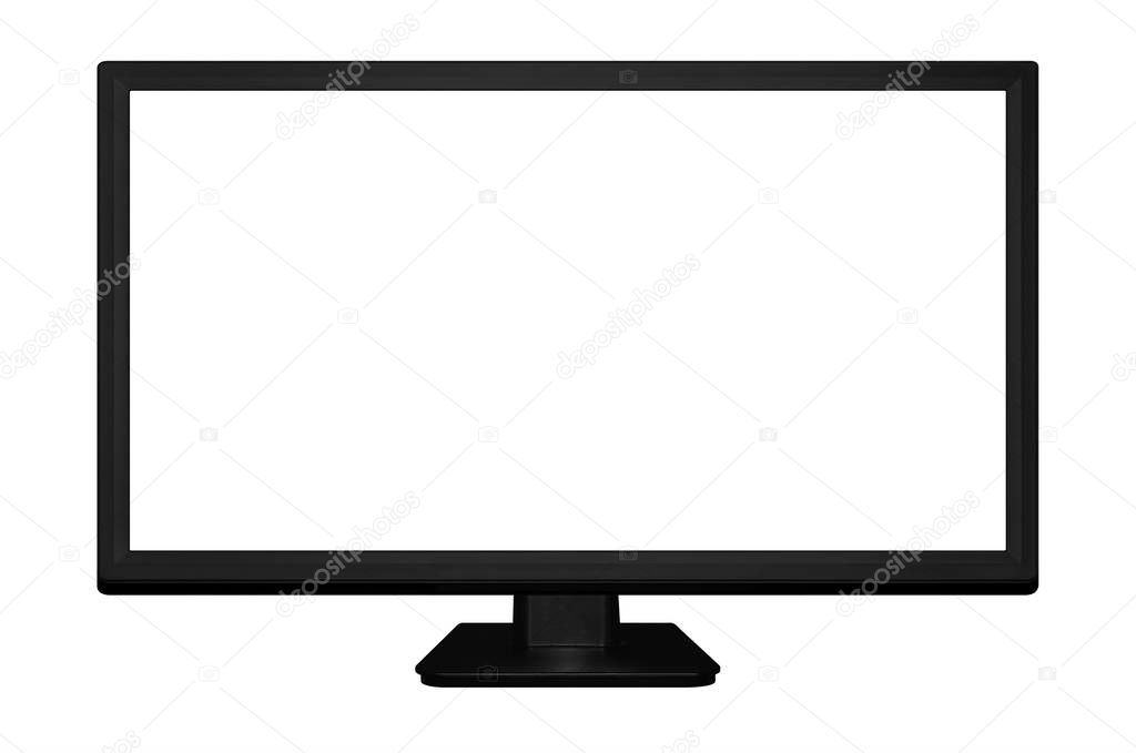 Led or Lcd tv screen isolated on white background