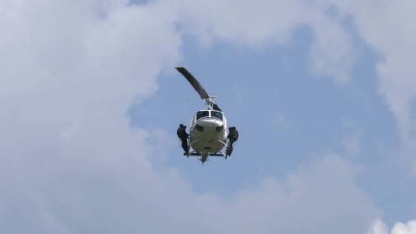 Forças Especiais Helicóptero Vídeo — Vídeo de Stock