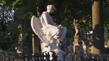 Güzel kadın heykel melek mezarlığı