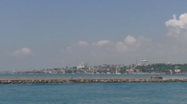Istanbul sahil ve Boğaz'ın bir tekneden görüntülemek