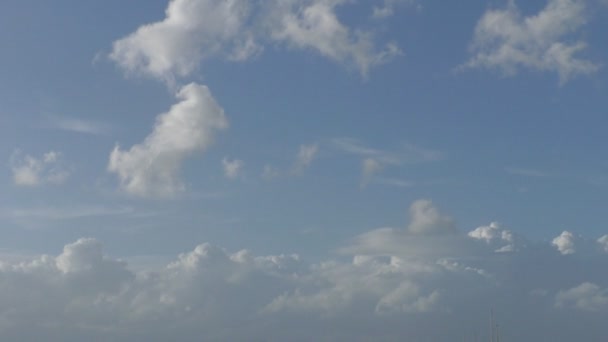 Prachtig uitzicht op de zee, de vuurtoren en het schip — Stockvideo