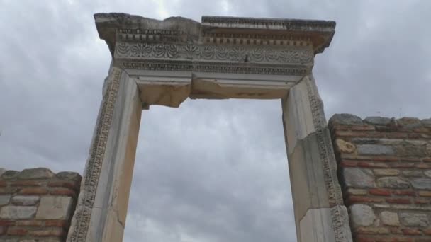 Antiche rovine e templi di Efeso come eredità etnica dei nostri antenati — Video Stock