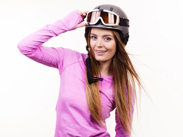 Mujer con casco deportivo . —  Fotos de Stock