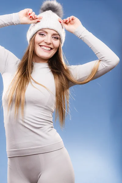 Mujer en ropa interior térmica —  Fotos de Stock