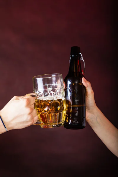 Closeup of beer toast. — Stock Photo, Image