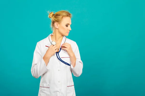 Woman medical doctor with stethoscope — Stock Photo, Image