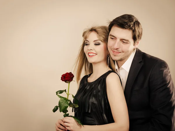 Happy elegant couple lovers. — Stock Photo, Image