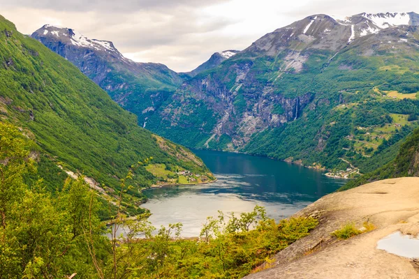 Προβολή στο Geirangerfjord στη Νορβηγία — Φωτογραφία Αρχείου