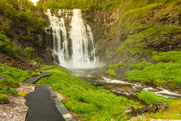 Skjervsfossen Waterfall - Norway — Stock Photo, Image