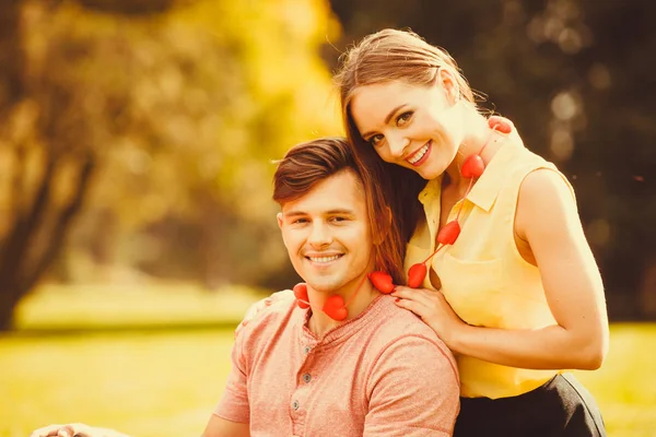 Affectionate couple cheering together. — Stock Photo, Image