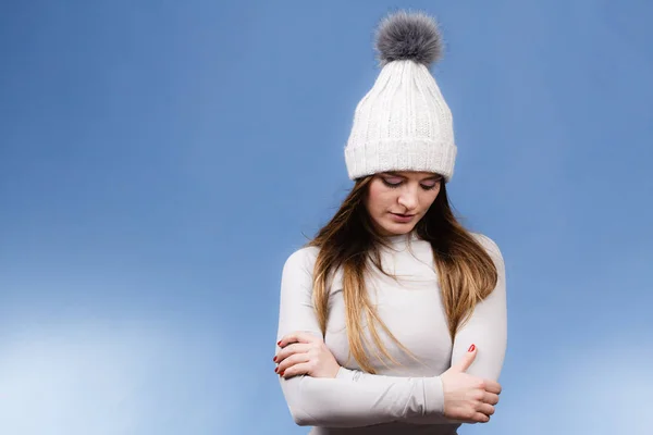 Vrouw in thermisch ondergoed — Stockfoto