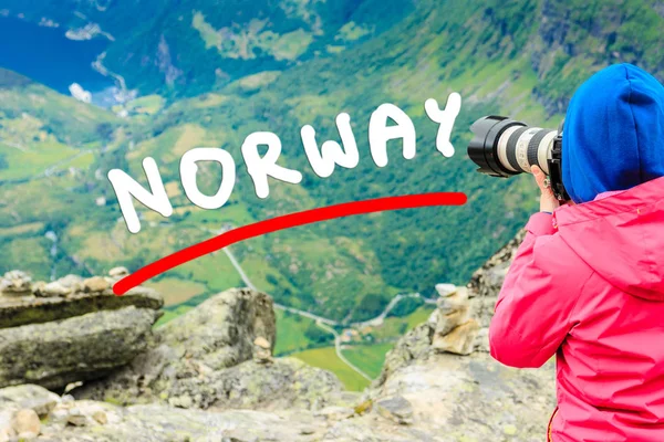 Photographie touristique du point de vue de Dalsnibba Norvège — Photo