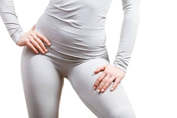 Esporte mulher apto em roupas térmicas . — Fotografia de Stock