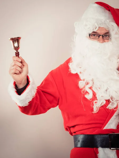 Christmas Santa Claus met bell — Stockfoto