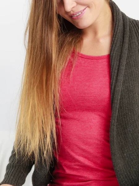 Young woman with long hairs. — Stock Photo, Image