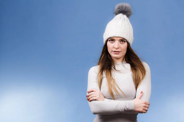 Vrouw in thermisch ondergoed — Stockfoto