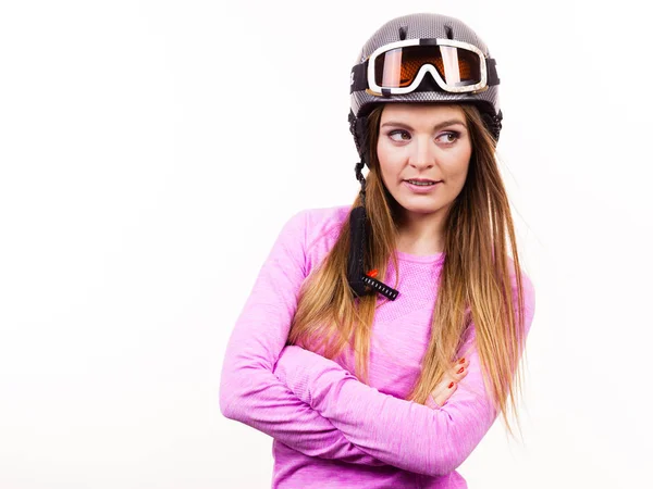 Mujer con casco deportivo . —  Fotos de Stock
