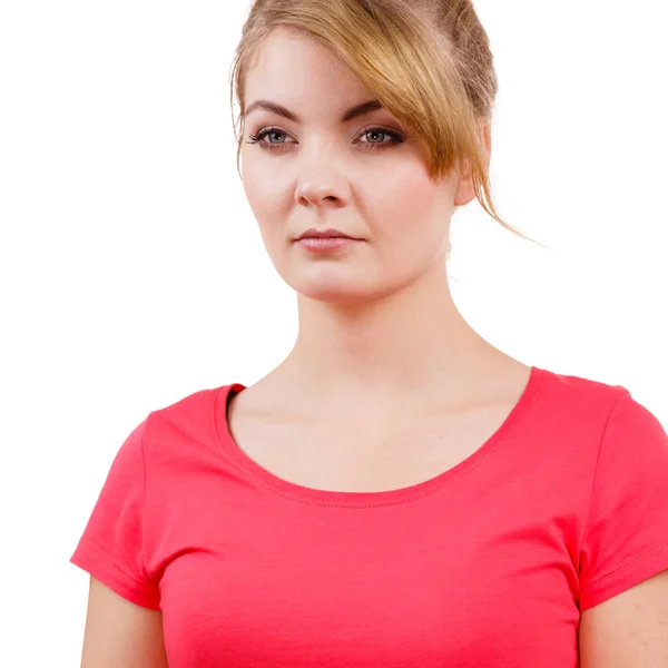 Sad woman face portrait — Stock Photo, Image