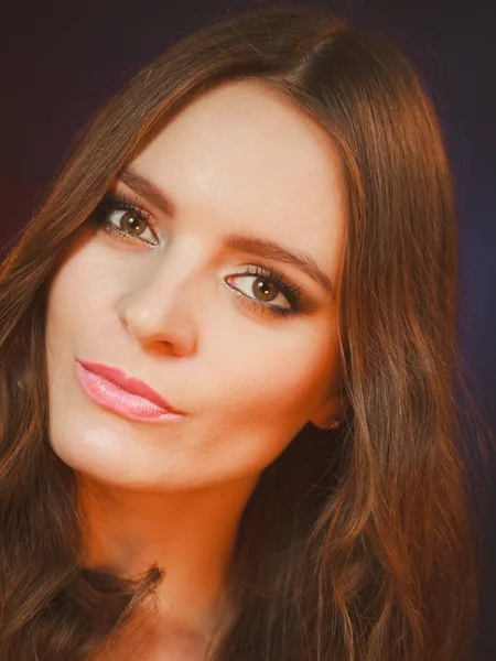 Portrait of beautiful young woman with makeup — Stock Photo, Image