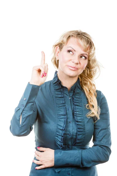 Zakelijke vrouw maken tonen gebaar — Stockfoto