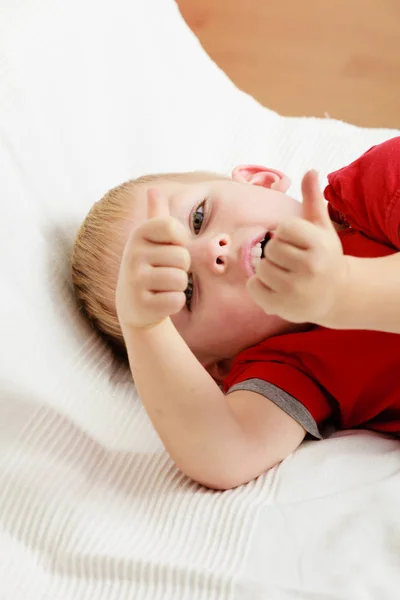 Little boy playing and having fun — Stock Photo, Image