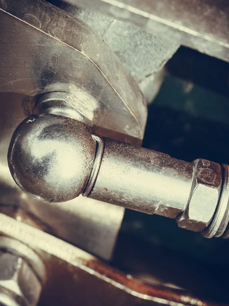 Industriële gedetailleerde pneumatische, hydraulische stalen pomp — Stockfoto